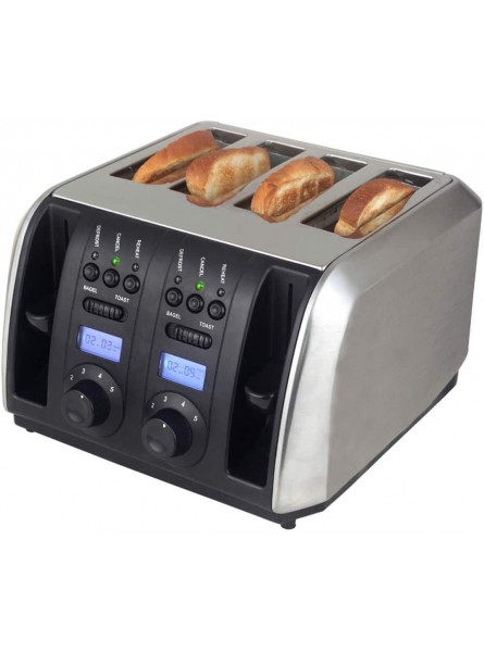 L.HPT Multifunctiona Bread Maker Stainless Steel Toaster 4 Tablets Household Toaster Driver 4 Mouths Breakfast Machine Toaster Breakfast Machine - BOYP7KNF