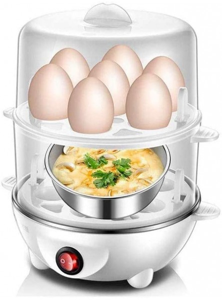 Egg Cooker,Deluxe Steamer Egg Boiler with Two Layers 14 Eggs Capacity Auto Shut Off Electric Egg Cooker for Hard Boiled Eggs - TCSM6QRA