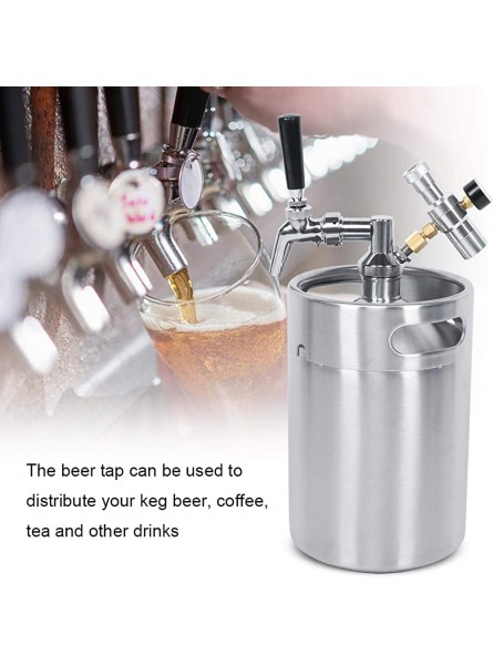 1.3 Gallon 5L Mini Beer Keg Stainless Steel Mini Beer Keg Spear Dispenser Tap Home Brew Keg Beer Keg Holds Beer Homebrewing Kegs Mini Keg Dispenser - ICMGVXI0