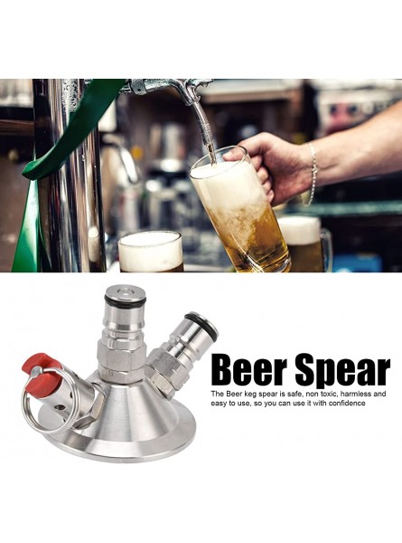 Jenngaoo Mini Keg Beer Dispenser Stainless Steel Beer Spear with 24in Beer Hose Brewing Equipment for Mini Keg Growler - VWFEM4XI
