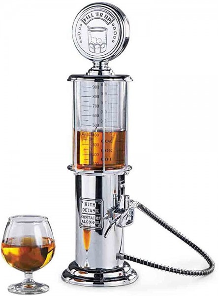 Retro drink dispenser in chrome nostalgic design | Bar-Butler dispenser with dispensing hose for party drinks dispenser beer tower beer dispenser beer dispenser dispensing system - AFRS18TX