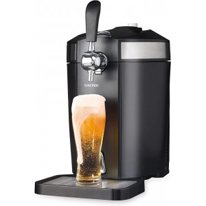 Salter Professional EK4919 Chilled Beer Dispenser Freestanding Home Draught Machine & Beer Tap Compatible with Any Non & Pre Carbonated 5L Keg 3 x CO2 Cartridges Integrated Cooling System - XPJS1UH6