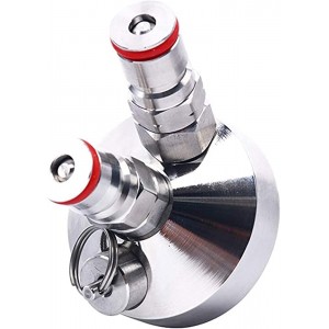 XIAOXIN Ball Lock Mini Keg Tap Dispenser Fit For Mini Beer Keg Stainless Steel Dispenser Growler Homebrew Spear 3.6L 5L 10L Beer Tool Color : Silver - BZYP55PX