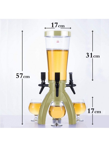 ZoSiP Mini Beer Keg Dispensers Tower Beer Dispenser Kit with 3 Faucet Tap Handles Beverage Dispenser for Party Color : Black Size : 17x57cm - SUPHJFJY