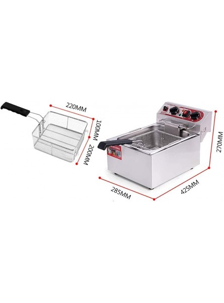Fat Fryer Basket,Deep Fryer Electric Deep Fat Fryer with Basket for Commercial Home Use Effective Healthy for French Fries Chicken Wing Leg Fish Etc Easy to use 20L - VEUK712S