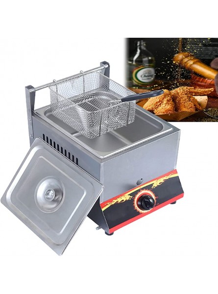 Large Capacity Gas Fryer Stainless Steel Fryer For Home And Commercial Adjustable Firepower With Baskets And Lids For Chips Donuts Fish Easy Clean Natural Gas 11L - PVMP1XKY