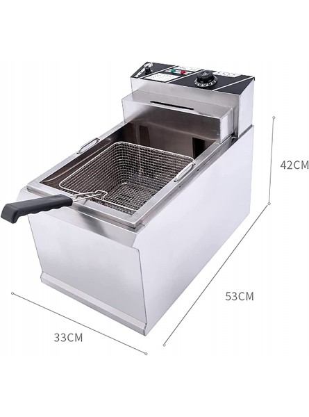 XUETAO 4000W Commercial Deep Fryer 20L Deep Fat Fryer with Grease Temperature Control Stainless Steel Removable Oil Container & Basket for Restaurant Kitchen - CEYQ2IPK