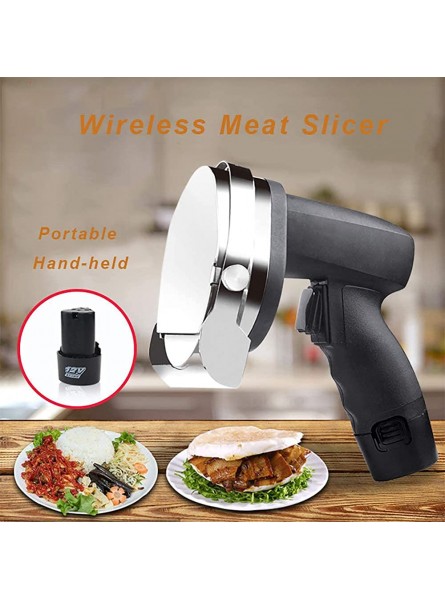 Automatic Doner Kebab Knife Electric Barbecue Meat Slicer Portable Gyro Cutter Knife Rechargeable Handheld Lithium Battery with 2 Blades Cutting Available for Home and Commercial Use - PDAUH6K6