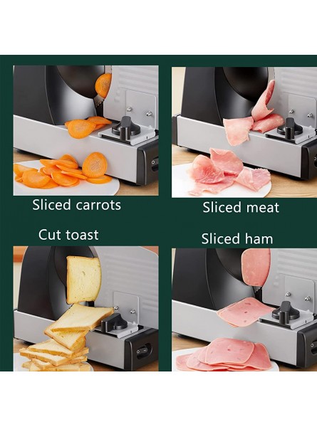 Commercial Meat Cutting Machine Food Cutter Electric Slicers 1-15mm19cm Blade Stainless Steel Meat Cutting Machine Vegetable Cutters，Black - RKJVU1G8