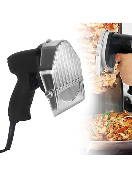Corded Electric Kebab Slicer Stainless Steel Kebab Gyro Knife Commercial Shawarma Meat Cutter with 2 Blades Φ3.93 100mm can Adjust The Thickness for Restaurant Home Outdoor - EZEGPQDS