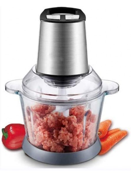 Electric Meat Grinder-Meat Grinder Food Processor3L Food Chopper for Baby Food,Meat,Vegetables,Onion Fruits and Nuts Stainless Steel Bowl Color : Stainless Steel Cup YCLIN Color : Glass Cup - MSLV4THG