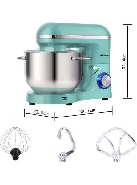 Aucma Stand Mixer 1400W Kitchen Electric Mixer with 6.2 L Stainless Steel Mixing Bowl 6 Speed Tilt-Head Food Mixer - HGIFHRXA