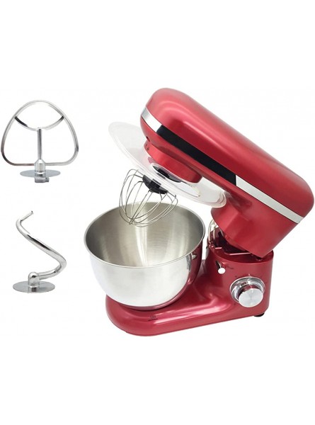 FALIYORS 4L Stainless Steel Bowl 6-Speed Kitchen Food Stand Mixer Cream Egg Whisk Blender Cake Dough Bread Mixer Maker Hine a Red Shown - RGCOYDJI