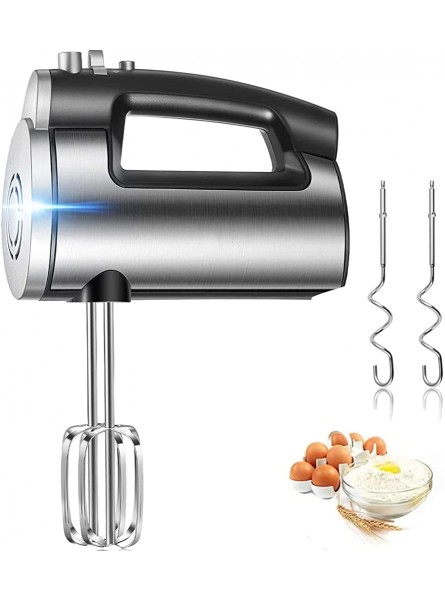 Hand Mixers for Baking Electric Whisk 300W with 6 Speeds and Scratch-Resistant Housing include 2 Stainless Steel Beaters and 2 Dough Hooks Turbo Boost Ejection Button - PLCC4JG2
