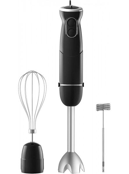 Hand Blender 3 in 1 500W Immersion Hand Blender for Kitchen 6-Speed Electric Stick Handheld Blender with Turbo Function Include Stainless Steel Whisk Milk Frother Attachments - FQPCEO90