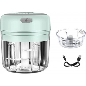 2ps Mini Food Chopper Electric Small Kitchen Food Processor Blender Portable Vegetable Fruit Meat Garlic Onion and Ginger Chopper can be Used for Baby Food Salad USB Charging 250ML & 100ML - RUKWE0RJ