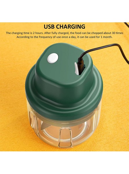 Hands DIY 300ML Electric Garlic Mincer USB Charging Garlic Chopper Portable Mini Food Processor with Stainless Steel Blade Wireless Garlic Masher Food Chopper Kitchen Tool for Meat Vegetable - HYIY9F72