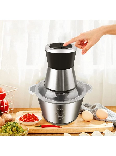 HENA Mini Chopper Electric Food Processor: Small Blender with 2l Foods Capacity Stainless Steel Bowl Meat Mincer 2 Speeds 4 Bi-Level Blades 350w Kitchen Mixer Processor for Meat Onion Vegetable Nut - JESPHYV3