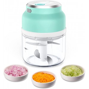 Homeasy Mini Chopper Small Food Processor Electric Chopper with USB Charging 300ML Portable Onion Chopper for Vegetables Garlic Ginger & Onions - PXXK9UP8