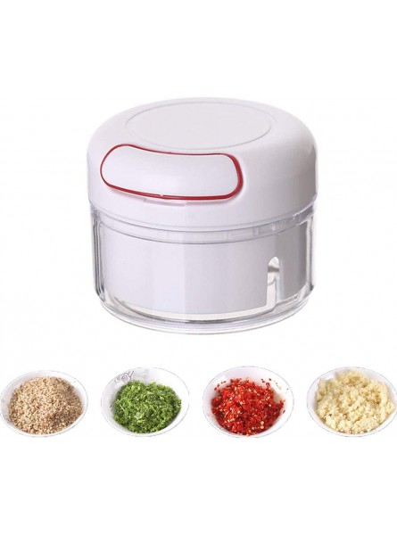 Manual Food Chopper Hand Pull Mini Food Crusher Garlic Processor Stainless Steel Detachable Blades for Chopping Garlic Onions Vegetables Fruit Meat 170ml - PSVNMXEQ