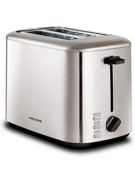 Morphy Richards 222067 Brushed Equip 2 Slice Stainless Steel Toaster 800 W Brushed - PZDQHRMP
