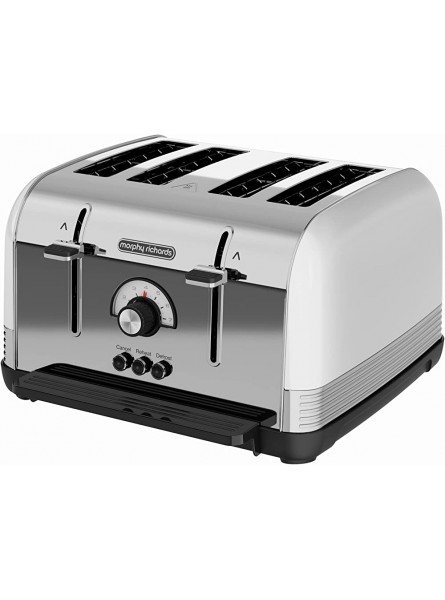 Morphy Richards 240332 Venture Retro 4 Slice Toaster White - ISRZ587O