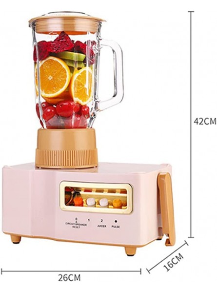 4 in 1 Automatic Juice Machine Table Blender 1 Litre Heavy Duty Glass Jug Grinder Make Smoothies Shakes Soups Sauces Quick Blending Pink White - EWTS5TM2
