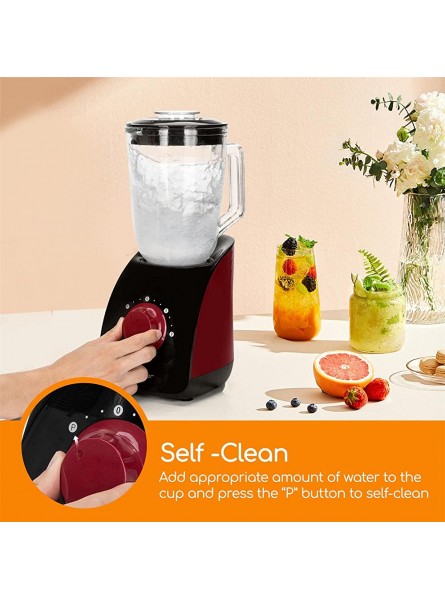 Aigostar Blender Smoothie Maker 1.5 Litre Personal Jug Blender Glass Ice Crusher for Milkshake Frozen Fruits and Baby Soup 750W BPA Free - LOWTOUUG
