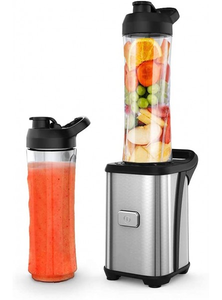 Smoothie Blender 350W Blender Smoothie Makers and Portable Blender with 2 Tritan Bottles Personal Blenders for Smoothies with Ice Milkshake and Baby Food Easy to Take Silver BPA-Free - OSIEA11D