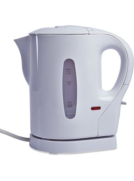 1L Litre Electric Cordless Kitchen Kettle Caravan Travel Hot Water Jug Overheat Thermostat White 900w [Energy Class A] [Energy Class A] - PITLD21A