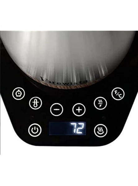 Brewista Artisan Matte Black Electric Kettle Gooseneck Spout Temperature Control Slow Coffee Barista 1.0 Litre - WUKSV2JB