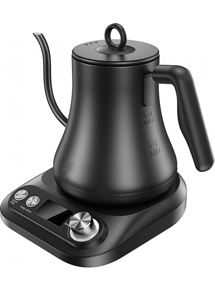 JBK Variable Temperature Control Pour Over Gooseneck Electric Kettle for Specialty Coffee and Tea Matte Black - EPAY7O9X