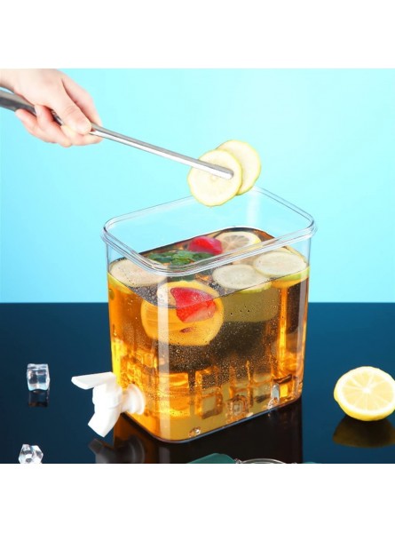 ERGUI Refrigerator Cold Kettle With Faucet Large Capacity Summer Household Beverage Fruit Tea Ice Bucket Color : A Size : 20 * 14.5 * 19.5CM - OVCOVI84