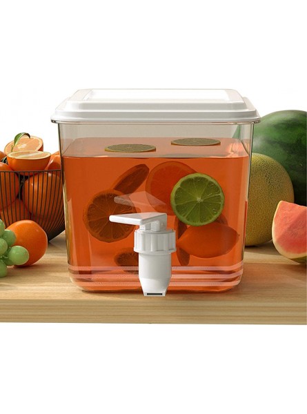 Gusengo 5 Pcs Refrigerator Cold Kettle With Faucet | Drink Dispenser For Fridge | Large Capacity Iced Beverage Dispenser Lemonade Fruit Teapot Drink Dispenser For Daily Use - SMIUXUUU