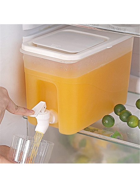 IQYU Small Plastic Bowl with Lid 4 L Plastic Drinks Dispenser Fridge Drinks Dispenser Cold Kettle with Removable Filter Plate and Cones Tea Glass Bottle White One Size - IRRVBQES
