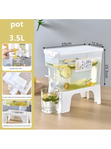 n a Large Capacity Fridge Cold Kettle Kettle Drink Dispenser Lemon Juice Kitchen Gadgets Color : White Size : 25.5 * 25 * 12.5cm - NUHHAN0K