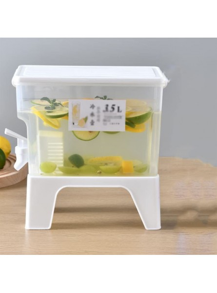 N A Large Capacity Fridge Cold Kettle Kettle Drink Dispenser Lemon Juice Kitchen Gadgets Color : White Size : 25.5 * 25 * 12.5cm - LXSHR3IG