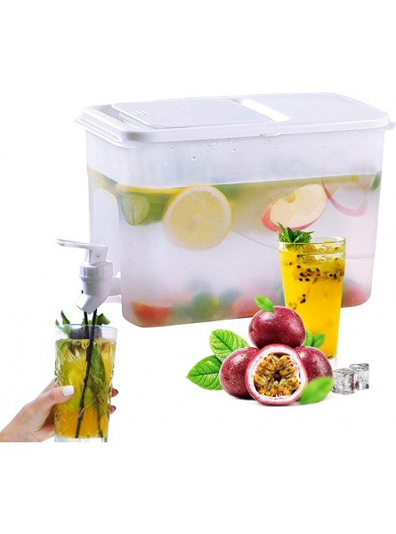 Stronrive 0.9 Gallon Cold Kettle Iced Beverage Dispenser,Iced Juice Cold Kettle with Faucet in Fridge Water Container for Party Fruit Juice Lemonade - DDECX0H1
