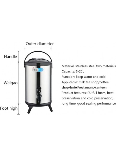 Hot And Cold Water Dispenser With Faucet Stainless Steel Large Capacity Insulated Beverage Dispenser 6L 8L 10L 12L For Office Party And Buffet Kettle Thermostat Size : 6L - MRVWH2M2