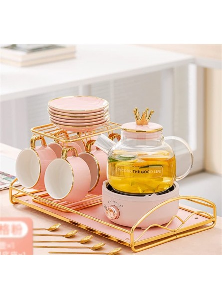 N A Health Pot Multi-functional Home Office Pink Mini Automatic Flower Tea Stew Electric Kettle Set Color : Pink Size : 1.1L - LRQNHTPH