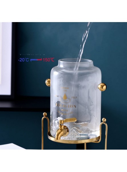 n a Nordic Glass Cold Kettle Drinking Bucket with Faucet Hot and Cold Drinking Water Set Fruit Tie Pot Color : A Size : Without tea leak - MWDAKQPN