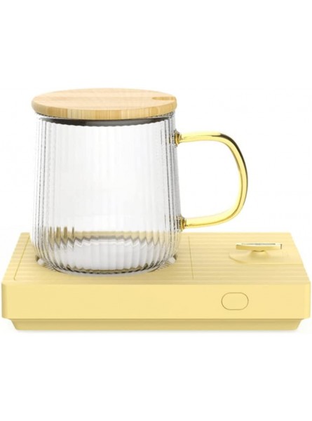 XJWWW Smart Beverage Warmers Candle Wax Cup Warmer Heating Plate Coffee Warmer with Automatic Shut Off for Coffee Milk Tea Water XJWWW-URG Color : Yellow - PEEVF5X4