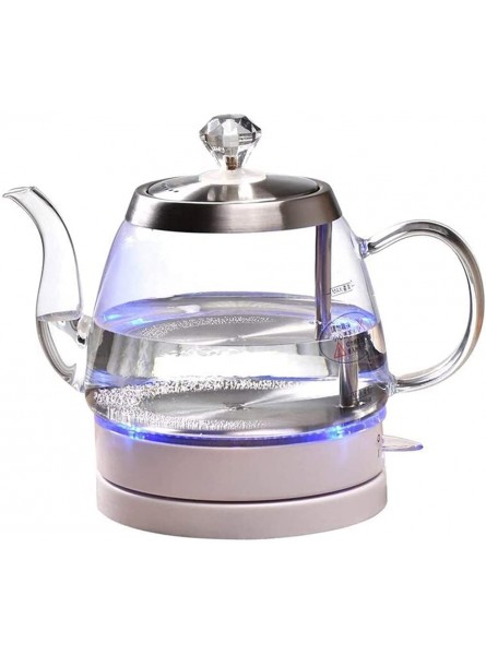 HHORB Glass Electric Kettle Wireless Teapot White Teapot Retro 1L Pot Quick Boiled 1000W Teapot Brewable Coffee Soup Automatic Power Off Protection - DWDX6044