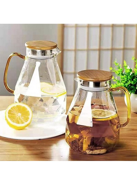 YUZHUKUNGMZ White Kettle Glass Tea Set Teapot Cold Kettle Transparent Coffee Maker Kettle Kettle Pot Heat-resistant Teapot - JYQD5FGQ