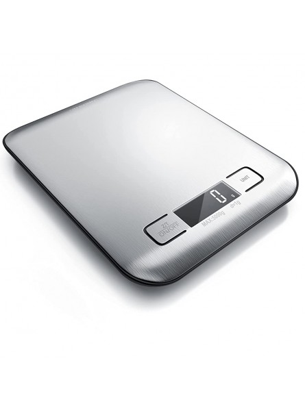 Arendo Kitchen Scale Digital Cooking Scale – Cooking Baking Food Weighing – Max Weight 5kg 11lb – Precise Graduation 1g 0.05oz Hygienic Stainless Steel - QEJK2BRV