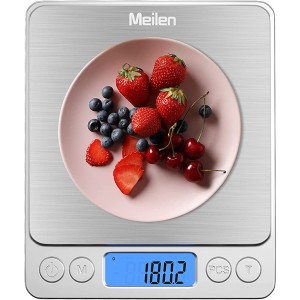 Digital Kitchen Scale Stainless Food Weigh Scale Grams High Accuracy Cooking Scales Mini Pocket Scale Portable Electronic Kitchen Scale Small Jewelry Scale with Automatic Shutdown 2000g 0.1g - GBRO8PPG