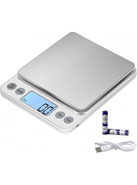 KUBEI Upgraded Larger Size Digital Food Scale Weight Grams and OZ 5kg 0.1g Kitchen Scale for Cooking Baking High Precision Electronic Scale with LCD Display - LRVIET9H