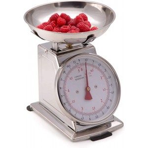 SONVADIA 5Kg Kitchen Scale Mechanical Stainless Steel Bowl and Body Large Dial - AFWPBP97