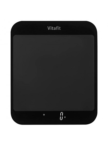 Vitafit 15kg Digital Kitchen Scales Multifunction Food Weighing Scales Measures in Grams and Ounces 1g 0.1oz Precise Graduation Batteries Included,Black - ZSNJ3G49