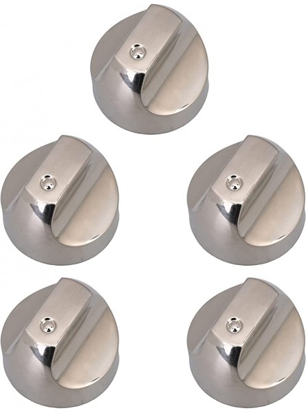 BQLZR Burner Control Knob Silver 1.69x2.11inch Replacement for WB03T10329 Pack of 5 - ZWRYH035